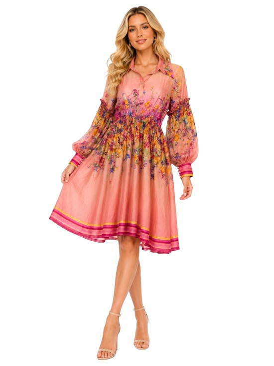 Là Fuori Dresses & Skirts - NWT La Fuori Silk Floral Dress Size L
